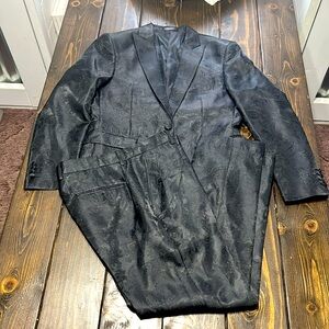 Cloudstyle Mens 2 Piece Paisley One Button Blazer and Pants - 38R / 34.5 x 30